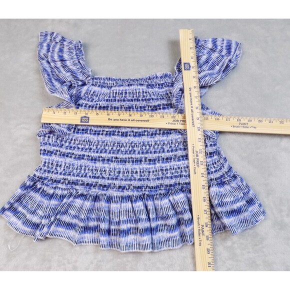 Ophelia Roe Top 2X Peplum Smock Beach Coastal Boho Cottage (BUNDLE PRICE $5) - Picture 2 of 5